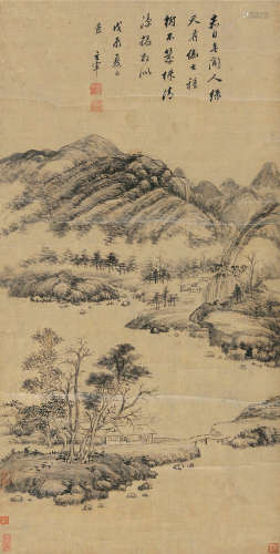 董其昌（1555～1636） 花卉 立轴 水墨纸本