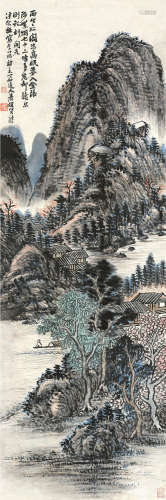 萧俊贤（1865～1949） 山水 镜片 设色纸本
