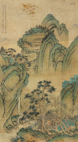 王翚（1632～1717） 1688年作 临古山水 立轴 设色绢本