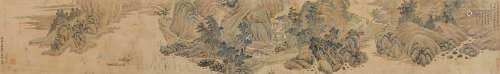 沈周（1427～1509） 1499年作 山水 手卷 设色绢本
