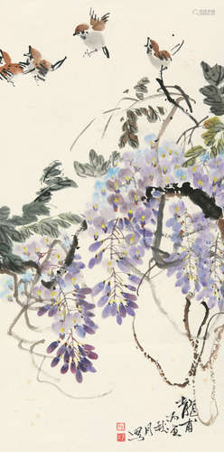 孙建林（b.1942） 墨竹 山水 红梅 花鸟 墨葡萄 立轴 水墨纸本