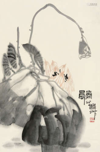 潘公恺（b.1947） 香晨 立轴 设色纸本