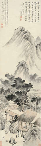 吴山涛（1624～1710） 山水 立轴 设色纸本