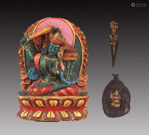 GROUP OF TWO TIBETAN BUDDHA FIGURE