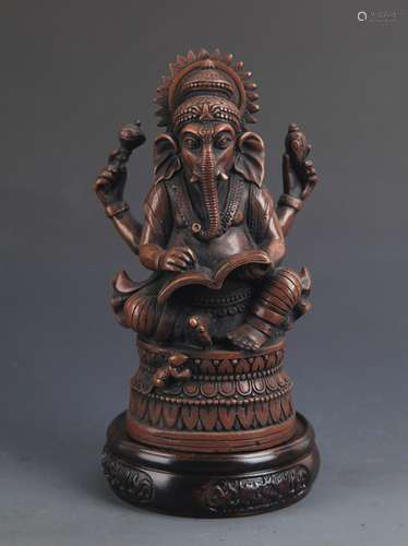 FINE TIBETAN BUDDHISM GANESHA STATUE