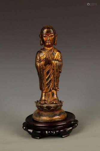 A FINELY MADE BRONZE YOUNG BUDDHA STATUE