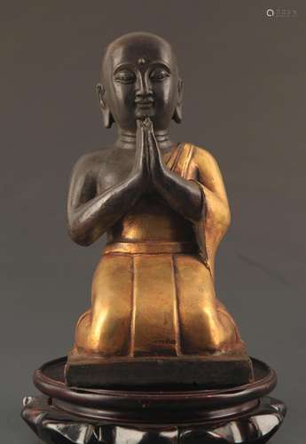 A FINE BRONZE AMITAYUS BUDDHA STATUE