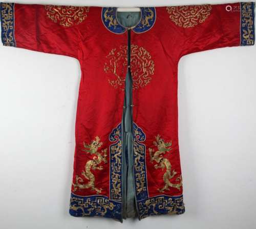 A RARE PHOENIX EMBROIDERY WOMEN ROBE