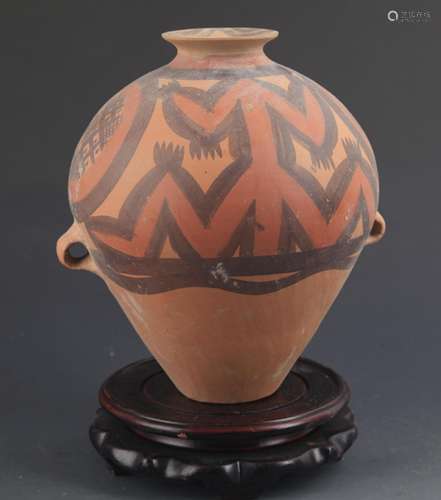 A YANG SHAO CULTURE STYLE POTTERY JAR