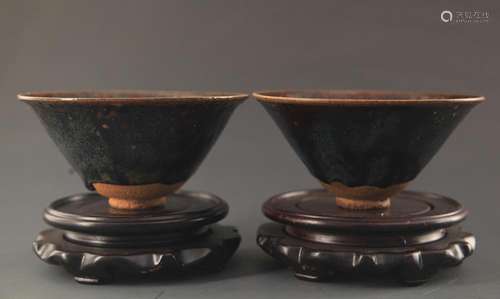 PAIR OF JIAN YAO BLACK COLOR TEACUP