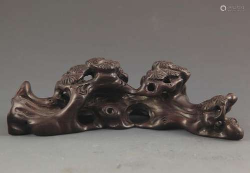 A FINE ROSEWOOD CARVING CALLIGRAPHY PEN STAND