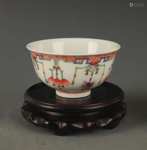 DOU CAI COLOR FINELY PAINTED PORCELAIN BOWL