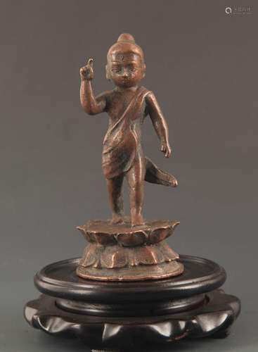 A FINE BRONZE AKSHOBHYA BUDDHA STATUE