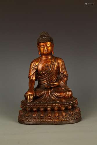 A FINE BRONZE AKSHOBHYA BUDDHA