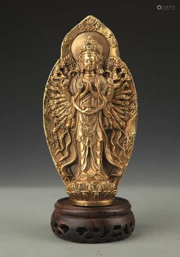 BRONZE THOUSAND HAND GUAN YIN STATUE