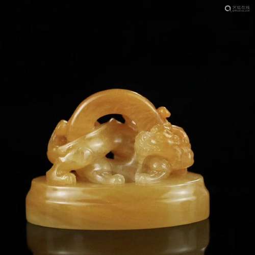 A TIANHUANG STONE CHI-BEAST SHAPE SEAL