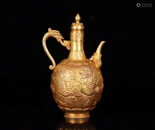 A GILT PHOENIX PATTERN EWER