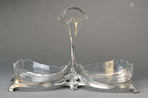 serving bowl, German, WMF, around 1900, silverplated