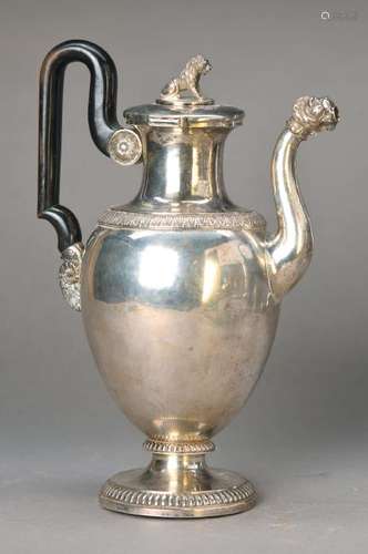 pot, probably Basel, around 1820/30, silver, pure