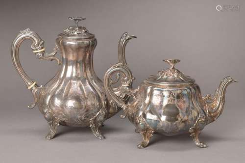 coffee pot and tea pot, France, beginning 20thc., tea