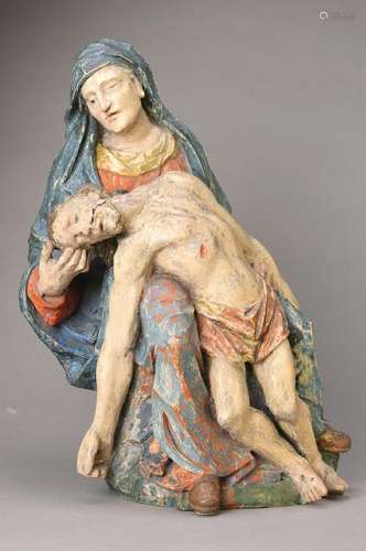 Pieta, probably Augsburger Area, 18.th c., carved wood