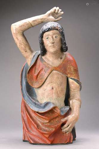 figure of a saint, Southern Germany, around 1560, Half