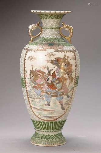 vase, Japan, around 1900-10, Satsuma, stoneware