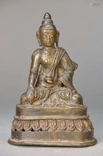 Buddha, Shakyamuni, Tibet, 17./18. th c., Bronze