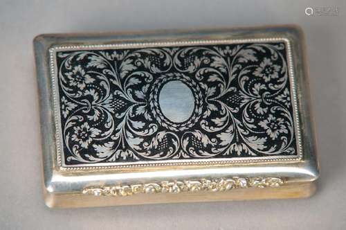 lidded box, Prague, before 1867, silver massive