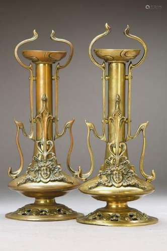 A pair of candlesticks, probably France, around 1900