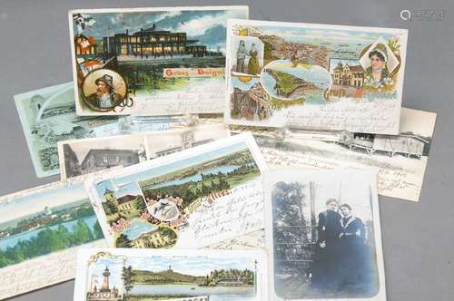 collection of approx. 90 postcards, German, 1902-1917