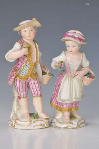 pair of figurines, Meissen, point time, around1763-1774