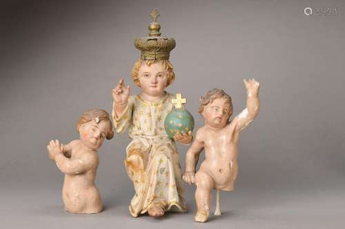 two angels and one Infant Jesus, Southern Germany