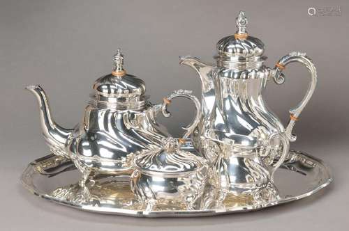 coffee and tea set, Wilkens, 1930s, Baroque style