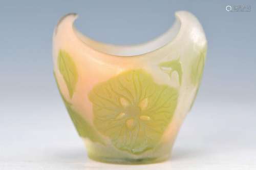 vase, Gallé, around 1904-06, colorless glass, with