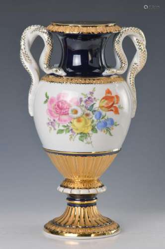vase, Meissen, 20th c., reworked to lamp stand,