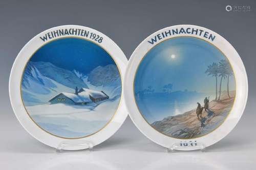 christmas plate, Rosenthal, 1928, design of Heinrich