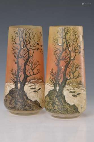 Pair of vases, France, around 1920, in the wayof Legras