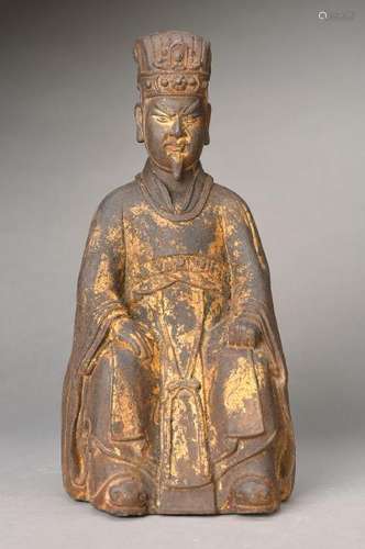 Sculpture of an official, China, 17. century ,iron,