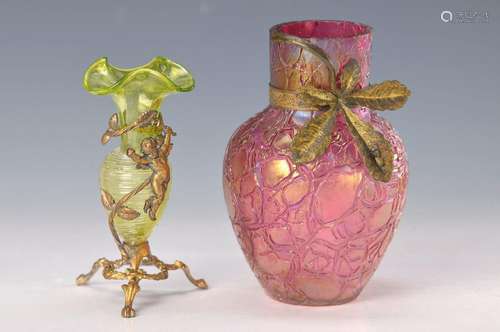 two vases, probably Pallme King, around 1900, with