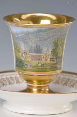 panorama cup with saucer, Meissen, around 1830/40