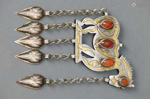 pendant for necklace, Turkistan, around 1900, silver