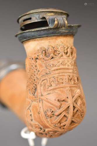 pipe head, Austria, 18. th c., box tree carved