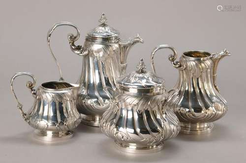 coffee set, J. Odiot Paris, around 1900, 900 silver