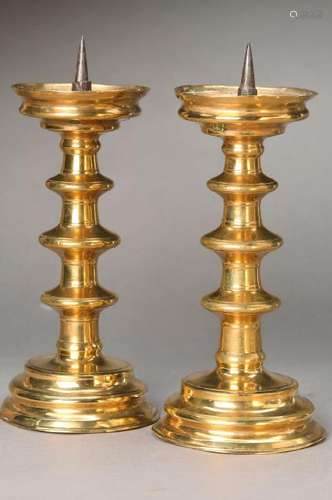 A pair of candlesticks, probably Nuremberg or Augsburg