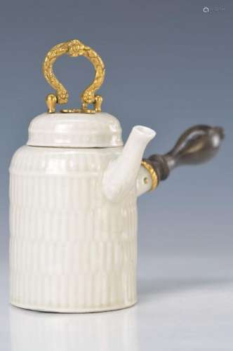 small chocolate pot, Meissen, 1735, bar embossment