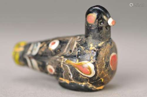 black glass perfume bottle, Orient, Afghanistan