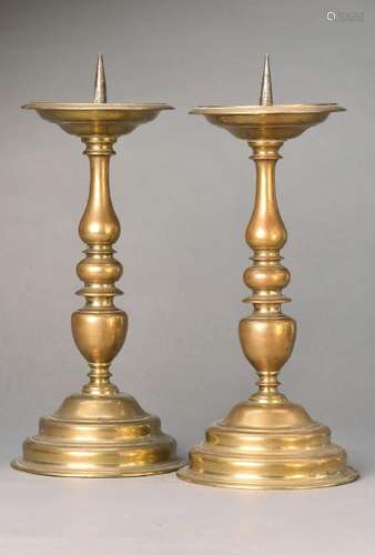 couple of Early-Baroque candlestick, probably Nuremberg