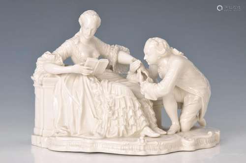 porcelain group, Nymphenburg, around 1900, white glazed