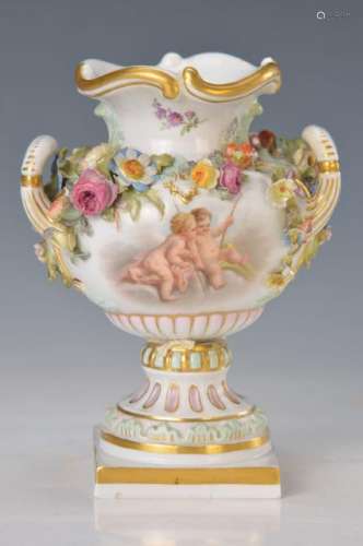 vase, Meissen, around 1870, two-sided fine painting